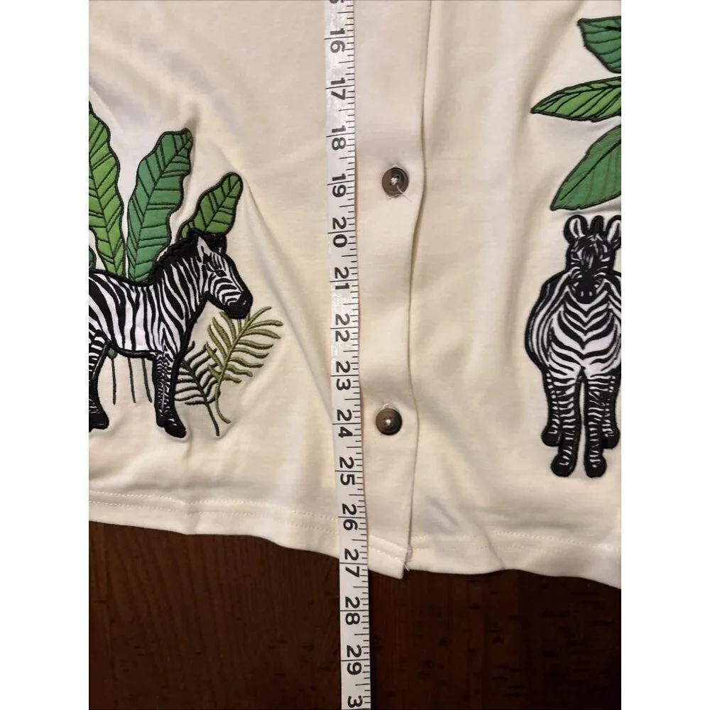 New Blair Button Down Henley 3XL Zebra Shirt New - Picture 8 of 9